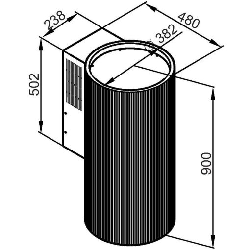 Ciarko Design Monogram fekete fali páraelszívó