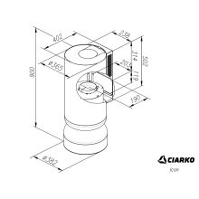 Ciarko Design ICON ekrü fali páraelszívó