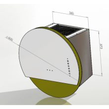 Ciarko Design ECLIPSE Rose Gold / fekete fali páraelszívó
