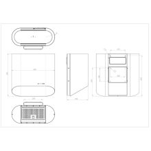 Ciarko Design SIMPLE 60 cm fekete / Gold fali páraelszívó