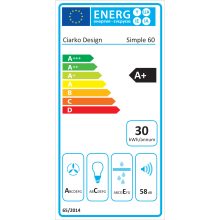 Ciarko Design SIMPLE 60 cm fekete / Gold fali páraelszívó
