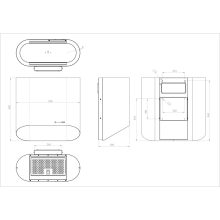 Ciarko Design MONO 60 cm zöld fali páraelszívó