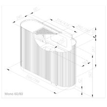 Ciarko Design MONO 60 cm Gold fali páraelszívó