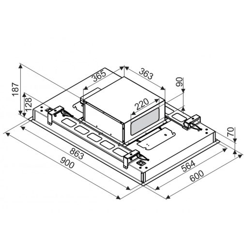Ciarko Design Su Frame fehér üveg mennyezeti páraelszívó