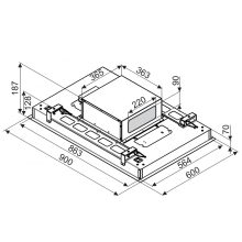 Ciarko Design Su Frame fekete üveg mennyezeti páraelszívó