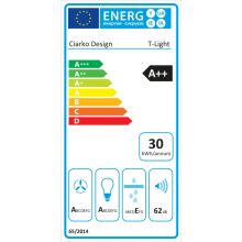 Ciarko Design T-Light 60 cm fekete fali páraelszívó