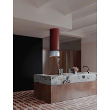 Ciarko Design ICON W burgundy / fényes kék sziget páraelszívó