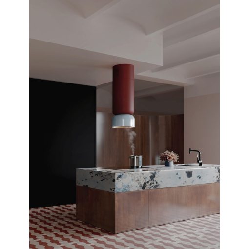 Ciarko Design ICON W burgundy / fényes kék sziget páraelszívó