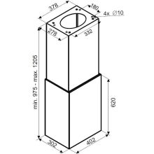 Ciarko Design Cube W Inox sziget páraelszívó
