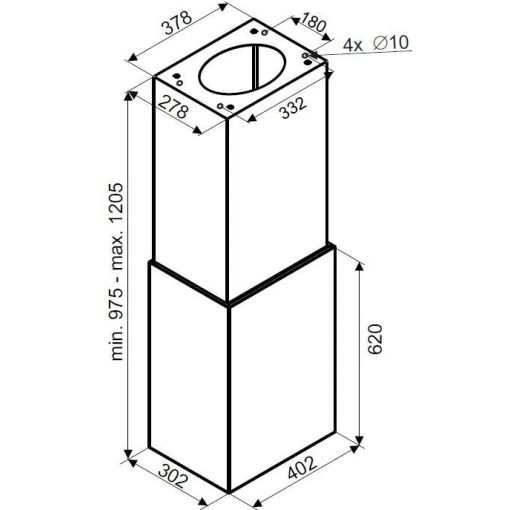 Ciarko Design Cube W Inox sziget páraelszívó