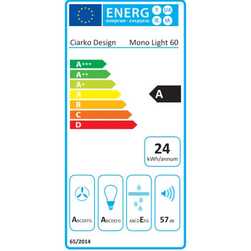 Ciarko Design Mono Light 60 fekete sziget páraelszívó