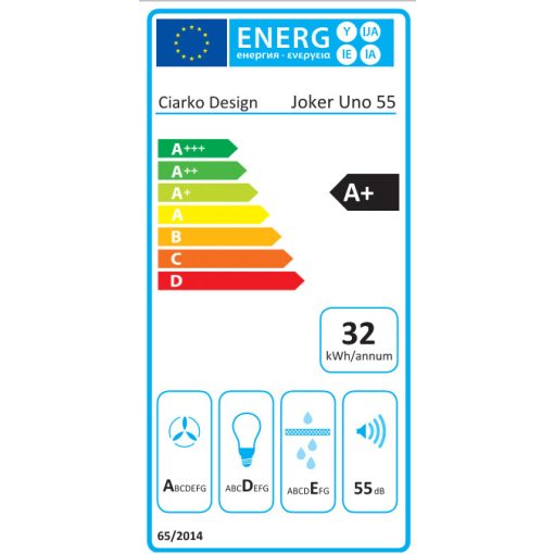 Ciarko Design JOKER UNO 55 Fekete beépíthető páraelszívó