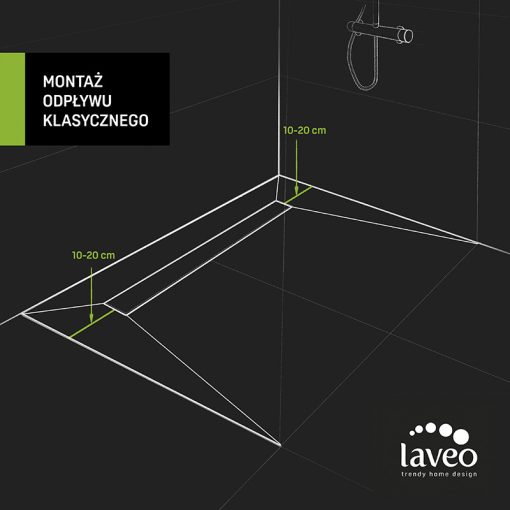LAVEO SLIM folyóka 1000 mm, inox