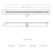 LAVEO SLIM folyóka 700 mm, inox