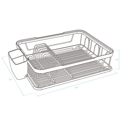 LAVEO Csepegtető szett, fekete / rose gold acél