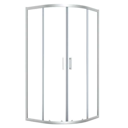 LAVEO BRESSO félkör zuhanykabin zuhanytálcával 90x90x185 cm átlátszó üveg/króm