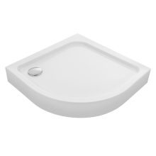 LAVEO BRESSO félkör zuhanykabin zuhanytálcával 90x90x185 cm átlátszó üveg/fekete