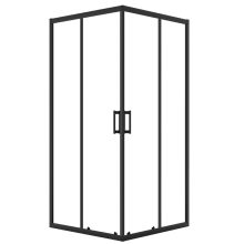 LAVEO BRESSO szögletes zuhanykabin 80x80x185 cm átlátszó üveg/fekete
