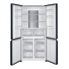 Kluge szabadonálló fekete üveg négyajtós hűtőszekrény, NoFrost, 429L/171L