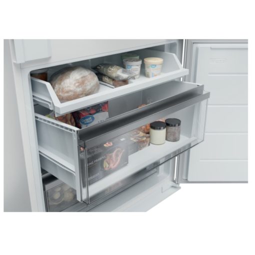 Kluge beépíthető kombi hűtőszekrény alul fagyasztóval, NoFrost, 281L/101L