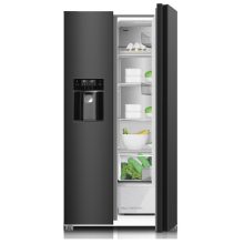 Kluge szabadonálló fekete üveg kétajtós hűtőszekrény, NoFrost, 429L/171L