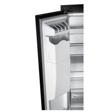 Kluge szabadonálló fekete üveg kétajtós hűtőszekrény, NoFrost, 429L/171L