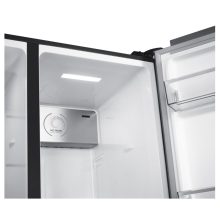 Kluge szabadonálló fekete üveg kétajtós hűtőszekrény, NoFrost, 429L/171L