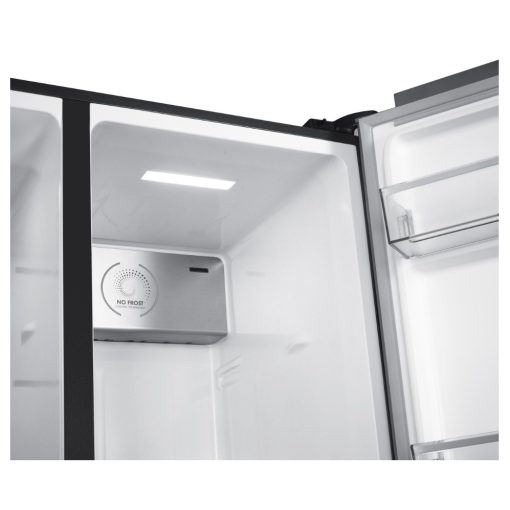 Kluge szabadonálló fekete üveg kétajtós hűtőszekrény, NoFrost, 429L/171L