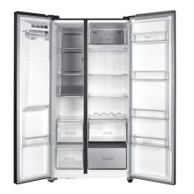 Kluge szabadonálló fekete üveg kétajtós hűtőszekrény, NoFrost, 429L/171L