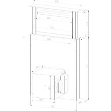 Kluge pultból kiemelkedő fekete páraelszívó, 60cm