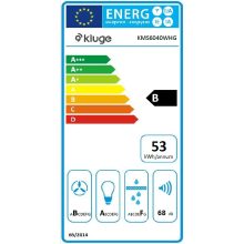 Kluge fali döntött üveg fehér páraelszívó, 60cm