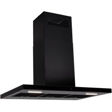 Kluge sziget matt fekete páraelszívó, 90cm, HTH