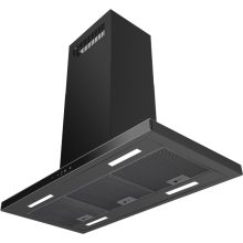 Kluge sziget matt fekete páraelszívó, 90cm, HTH