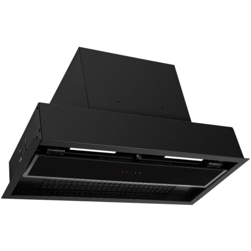 Kluge beépíthető fekete páraelszívó, 60cm, kihajtható fekete üvegpanel