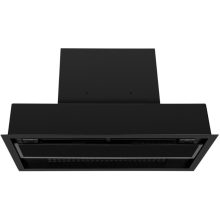 Kluge beépíthető fekete páraelszívó, 60cm, kihajtható fekete üvegpanel