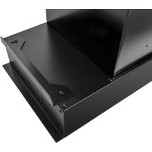 Kluge beépíthető fekete páraelszívó, 60cm, kihajtható fekete üvegpanel
