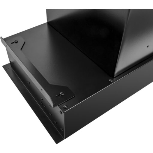 Kluge beépíthető fekete páraelszívó, 60cm, kihajtható fekete üvegpanel