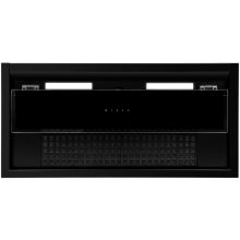 Kluge beépíthető fekete páraelszívó, 60cm, kihajtható fekete üvegpanel