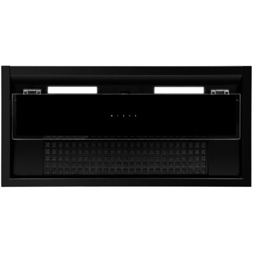 Kluge beépíthető fekete páraelszívó, 60cm, kihajtható fekete üvegpanel