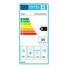 Kluge beépíthető páraelszívó, 60cm, fehér üvegpanel