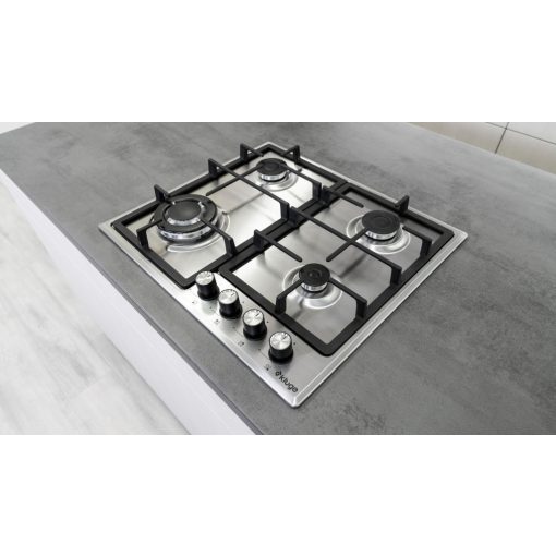 Kluge beépíthető gáz főzőlap, 60 cm, inox, WOK égő