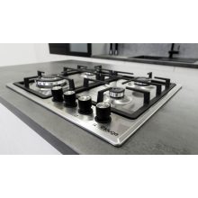 Kluge beépíthető gáz főzőlap, 60 cm, inox, WOK égő