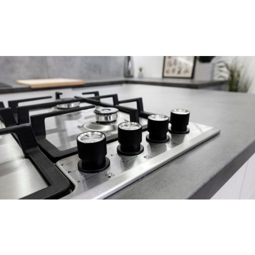 Kluge beépíthető gáz főzőlap, 60 cm, inox, WOK égő