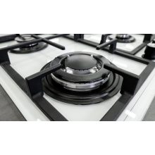 Kluge beépíthető gáz főzőlap, 60 cm, fehér üveg, WOK égő