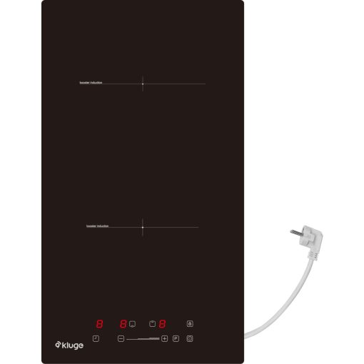 Kluge beépíthető indukciós domino főzőlap, 30cm, fekete ü.