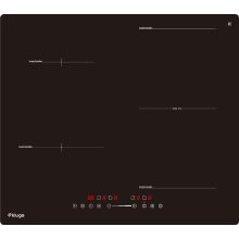 Kluge beépíthető indukciós főzőlap, 60cm, fekete ü., Bridge zóna