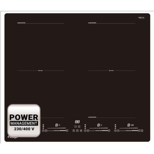 Kluge beépíthető indukciós főzőlap, 60cm, fekete ü., 2 Flexi zóna