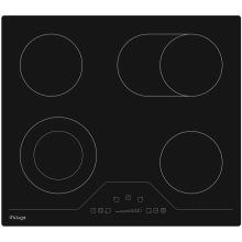 Kluge beépíthető kerámia főzőlap, 60cm, fekete ü., bővíthető zónák