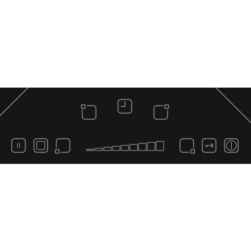 Kluge beépíthető kerámia főzőlap, 60cm, fekete ü., bővíthető zónák