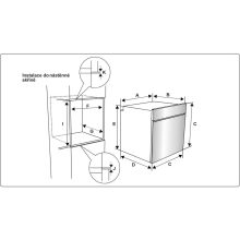 Kluge beépíthető multifunicós inox/fekete sütő, 78L